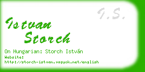 istvan storch business card